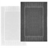 Luxury Bath Mat Floor Towel Set Absorbent Cotton Hotel Spa Shower Bathtub Mats [Not a Bathroom Rug] 22x34 inch 2 Pack | Gray and White - 4 of 4