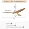 Sofucor 56 Inch Ceiling Fan with Lights Remote Control Dimmable LED Reversible DC Motor Modern Farmhouse Large Ceiling Fan for Kitchen Bedroom - 3 of 4