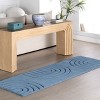 Nuloom Valery Cozy Plush Arches Faux Rabbit Pet Friendly Premium Machine Washable Area Rug, Runner 2' 6" x 8', Blue - 2 of 4