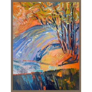 Amanti Art 23"x30" Cadmium Winter Solstice III by Dorothy Fagan Framed Canvas Wall Art - 1 of 4