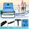 Costway Beach Chaise Lounge Chair with Face Hole Pillows & 5-Position Adjustable Backrest Blue - 4 of 4