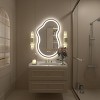 Apmir Super Bright 192 LEDs/m LED Lighted Anti-Fog Tempered Glass Irregular Bathroom/Vanity Mirror with ETL & 3-Year Warranty - 2 of 4