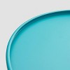 Vida Modern Patio Side Table Teal - Christopher Knight Home: Weather-Resistant, Round Steel Outdoor End Table - image 3 of 4