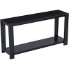 Minimalist Console Table with Bottom Shelf and Four Legs—ideal for entryway, hallway, living room,or corridor with distinctive features. Black - 3 of 4