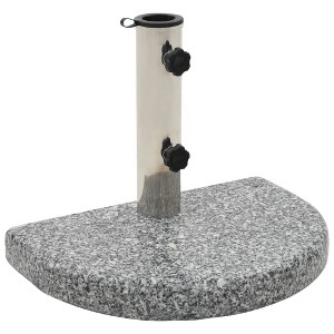 vidaXL Parasol Base Curved Grey Granite, Stainless Steel 22 lbs - 1 of 4