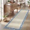 Machine Washable Modern Floral Bordered  Non Slip Area Rug for Living Room Soft Low Pile Indoor Aesthetic Carpet for Bedroom Dining Room Office - 2 of 4