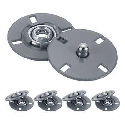 Unique Bargains Alloy Invisible Durable High Hardness Buckle Fasteners Press Studs Buttons 5 Pcs