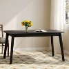 NicBex 59" Modern Rectangle Dining Table,Kitchen Table with Wood Tabletop and MDF Legs for 4 Seaters,Black - 2 of 4