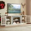 70" Modern TV Stand with Faux Stone,2-Door Large Entertainment Center Fits TVs up to 75 Inch for Living Room-Baofuwish - 3 of 4