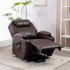 Hybition Large Power Lift Recliner Chair Sofa with Massage and Heat  , 3 Positions, Cup Holders, and USB Ports, Faux Leather - 2 of 4