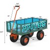 Heavy Duty Steel Garden Cart, Capacity 3 In 1 Pullable Garden Wagon with 13" Wheels, for Gardening Soil, Tools, and Plant Transport - 2 of 4