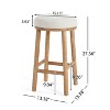 Christopher Knight Home Patsy Modern Minimalist Rubberwood Upholstered Counter Stools (Set of 2) - 3 of 4