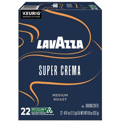 Lavazza Super Crema Medium Roast Keurig K-Cup Coffee Pods - 22ct