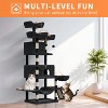 68.5'' Large Cat Tree, Heavy Duty Cat Tower with Condo, Plush Perches, Sisal Scratching Posts, Hammocks, Basket, Dangling Ball - 2 of 4