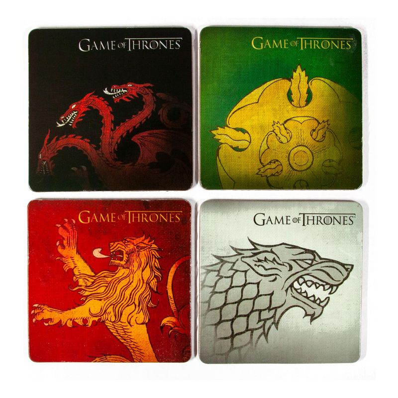 Toynk Game Of Thrones Coasters | Nerd Block Exclusive Drink Coaster Pads | Set of 4, 2 of 8