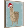Amanti Art 23"x28" Llama Christmas Lights 2 by Fab Funky Framed Canvas Wall Art Print - 2 of 4