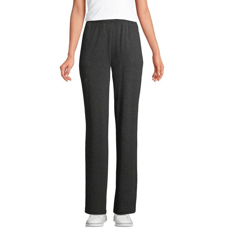 Lands' End Women's Tall Sport Knit High Rise Elastic Waist Pull On Pants, 1 of 7