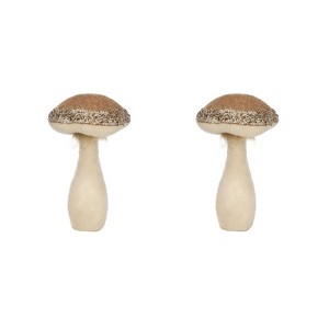 Yukimo 8.3" Set of 3 Brown Pumpkin Decor, Fall Harvest Ornaments for Thanksgiving and Festival Tabletop Displays - 1 of 4