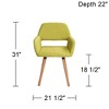 55 Downing Street Nelson Green Fabric Mid-Century Modern Dining Chair - 4 of 4