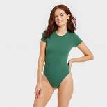 Women's 4-Way Stretch Short Sleeve Bodysuit - Auden™ Green