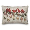 Creative Products Cardinals and Ornaments 20 x 14 Spun Poly Pillow - 2 of 3
