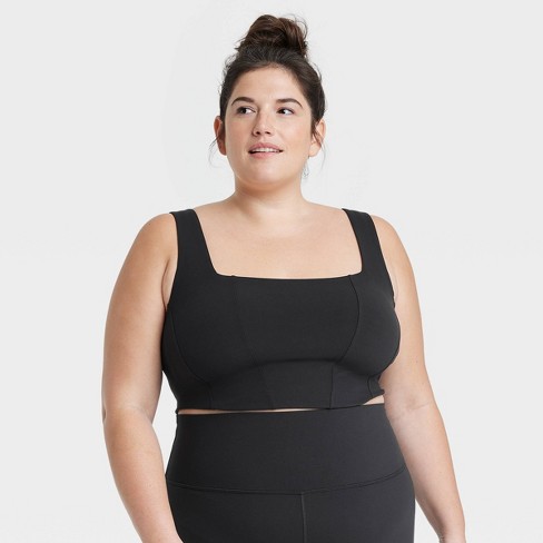 Women's Everyday Soft Medium Support Corset Bra - All In Motion™ Black 2x :  Target
