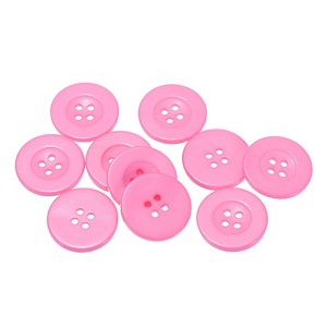 Unique Bargains Resin Snap Fastener Round Flat 4-Hole Sewing Buttons 10 Pcs - 1 of 4