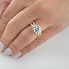 Pompeii3 2 5/8Ct Moissanite & Diamond Twist Engagement Ring in 10k Yellow Gold - 4 of 4