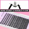 VEYESBEAUTY Siren Lash Clusters Eyelash Extensions Invisible Band DIY Individual  False Eyelashes Wispy Lash Tray 8-16mm Mixed Length - 2 of 4