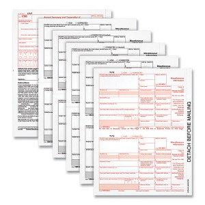 1099-MISC Tax Forms, Fiscal Year: 2023, Five-Part Carbonless, 8.5 x 5.5, 2 Forms/Sheet, 50 Forms Total 1099-MISC Tax Forms, Fiscal Year: 2023, Five-Part Carbonless, 8.5 x 5.5, 2 Forms/Sheet, 50 Forms Total