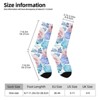 Floral Watercolor Women Printed Crew Socks Funny Funky Socks Soft Polyester Novelty Gifts for Artists Men - 2 of 4
