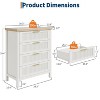 4-Drawer Dresser, Modern Wooden Bedroom Chest of Drawers With Handles and Storage Drawers, Farmhouse Style TV Stand for Living Room, Bedroom, Hallway - 2 of 4