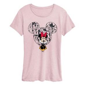 Women's - Disney - Minnie Ear Pattern Short Sleeve Graphic T-Shirt - 1 of 3