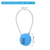 Unique Bargains Gym Toolbox Gate Case Small 3 Digit Padlock with Wire Rope - 2 of 4