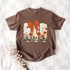 Coquette Fall Floral Orange - Womens Garment Dyed Tee - 2 of 3