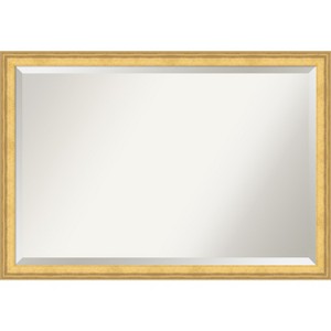 Amanti Art Owen Gold Beveled Wood Framed Bathroom Vanity Wall Mirror - 1 of 4