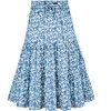 Collections Etc Cotton Pull-On Tiered Floral Print Elasticized Waist Skirt - 2 of 4