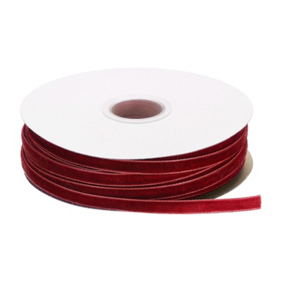 Unique Bargains Soft Single Face Spool Silky Velvet Ribbon for Bouquets DIY Party