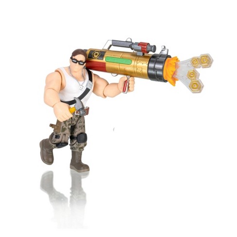 Roblox Imagination Collection Davy Bazooka Figure Pack Includes Exclusive Virtual Item Target - roblox nerf armor