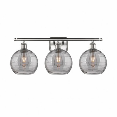 Athens Deco Swirl - 3 Light Bath Vanity In Industrial Style-11.25 Inches Tall and 26 Inches Wide