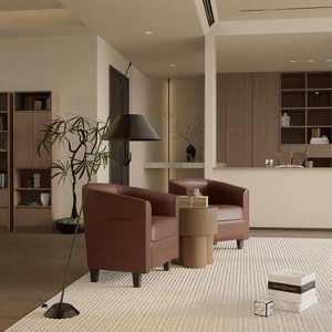 Accent Chairs Chairs Barrel Club Chairs Comfy Living Room Chairs with Sturdy Legs for Bedroom Reading Room Waiting Room - 1 of 1