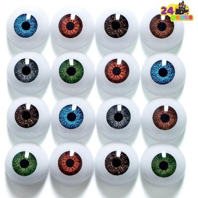 Joyfy 24 pcs Halloween Eyeballs Decorations,Trick or Treat Party Favor, ,Scary Props Art Craft,Realistic Eyeballs Disposable Prop Supplies