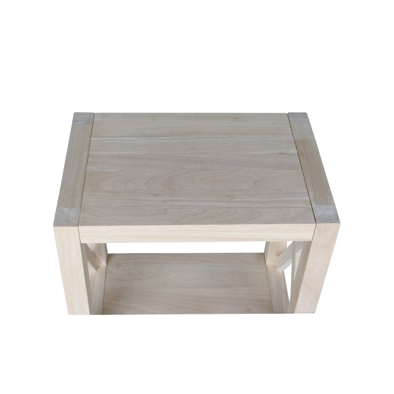 Hampton Solid Wood Narrow End Table Unfinished - International Concepts, 6 of 9