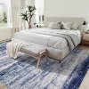 Abstract Area Rug, Machine Washable Runner with Non-Slip Backing, Soft Distressed Modern Farmhouse Throw Rug for Kitchen & Bedroom - 2 of 4