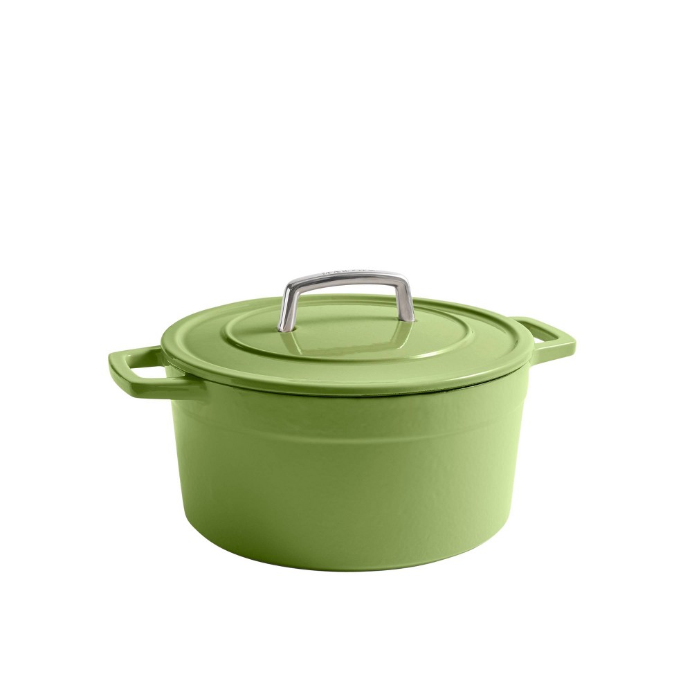 Martha Stewart 5qt Enameled Cast Iron Dutch Oven with Lid Bay Leaf