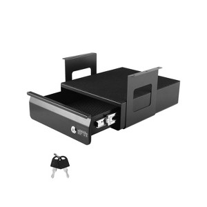 VEVOR 13" Wide Under Desk Drawer Slide Out, Under Desk Mounted Pull-out Drawer Attachment, Hidden Desktop Storage Organizer, 14x13x7 in, Black - 1 of 4