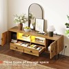 WOWLIVE 59&70 LED Wood TV Stand with Power Outlets, Modern Entertainment Center for TVs - 3 of 4
