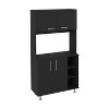 NicBex Storage Buffet Cabinet 67" Kitchen Pantry Sideboard Cabinet with Microwave Storage Option, 3 Interior Shelves, 2 External Storage Shelves - 2 of 4