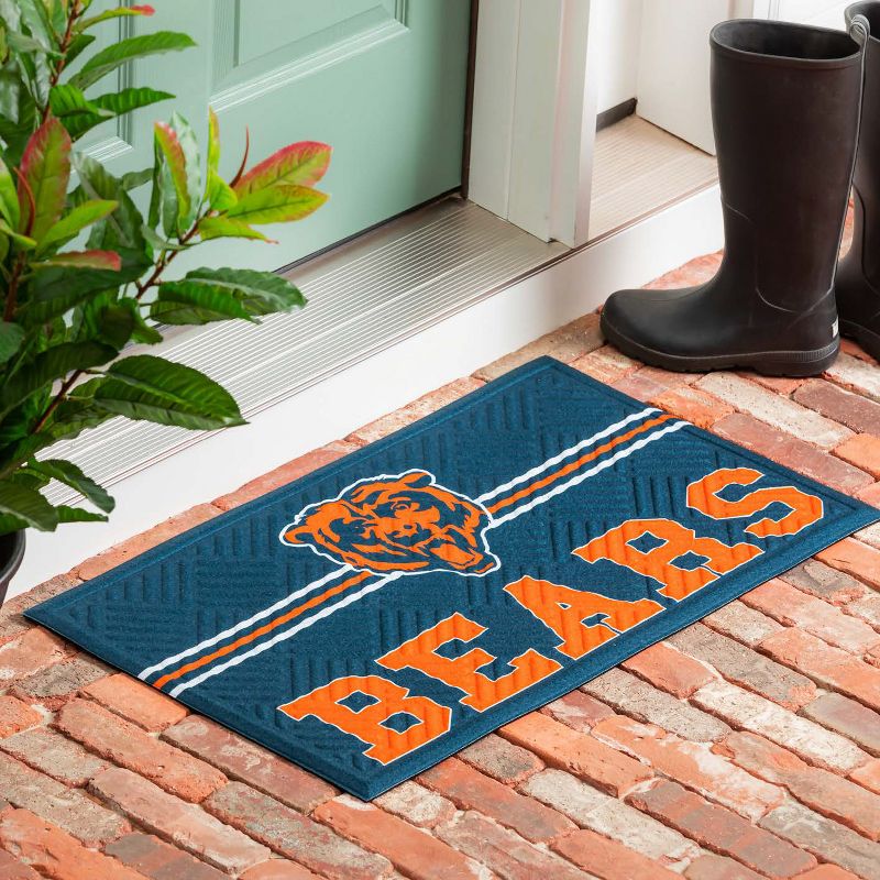 Evergreen NFL Chicago Bears Embossed Mat Cross Hatch Indoor and Outdoor Doormat, 4 of 6
