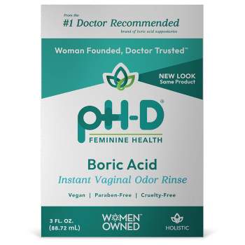 pH-D Feminine Health Boric Acid Instant Fragrance free Vaginal Odor Rinse - 3 fl oz